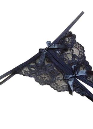 Трусы с дырочкой черные - 42-46 размер, (на резинке, тянутся)