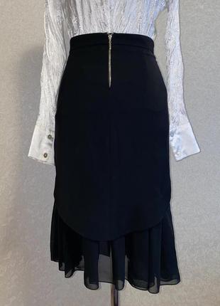 Двухслойная чёрная дизайнерская юбка от андре тана2 фото