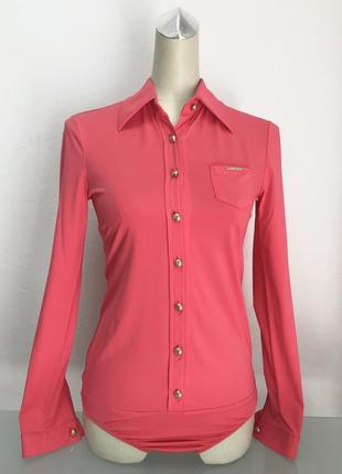 Сорочка блуза комбідрес жіноча коралова