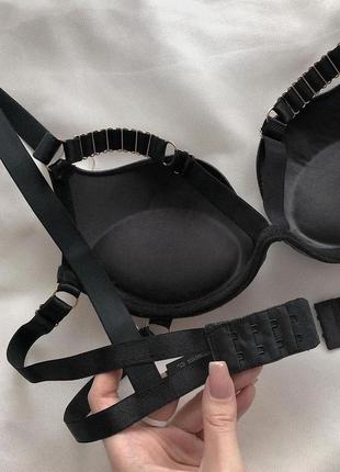 Чорний шкіряний пуш-ап комплект зі стрепами. код: с116