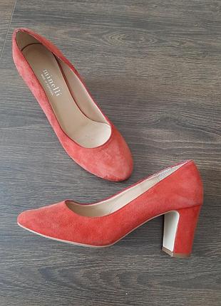 Туфлі каблук замш шкіра шкіра minelli