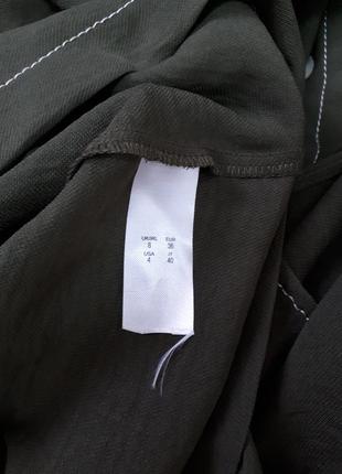 Платье халат хаки на пуговицах спереди (размер 36-38)7 фото