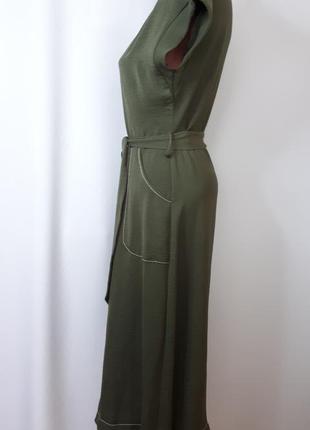 Платье халат хаки на пуговицах спереди (размер 36-38)2 фото