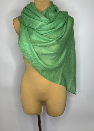 Воздушный шарф,палантин травяного цвета