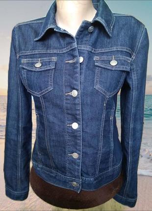Джинсовая куртка женская синяя/универсальная курточка джинсовка деним3 фото