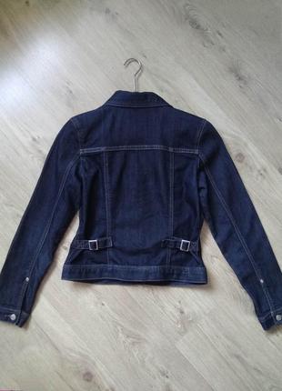 Джинсовая куртка женская синяя/универсальная курточка джинсовка деним6 фото
