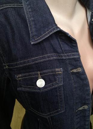 Джинсовая куртка женская синяя/универсальная курточка джинсовка деним2 фото