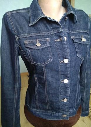 Джинсовая куртка женская синяя/универсальная курточка джинсовка деним5 фото