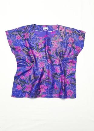 Шелковая блузка батик  шёлк оверсайз винтаж р s-m1 фото
