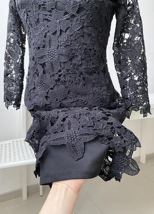 Платье женское вечернее нарядное размер с s reserved чёрное чорна жіноча сукня вечірня4 фото