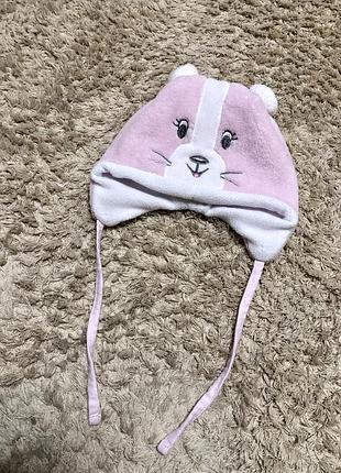 Шапочка з вушками, розмір 45-47 см