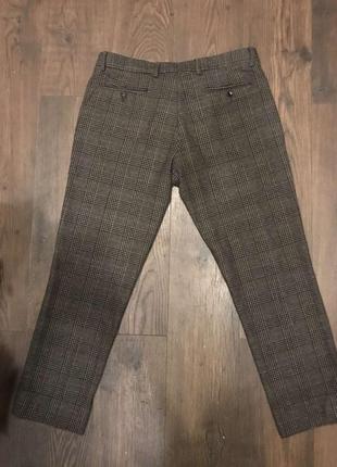 Мужские брюки в клетку из шерсти daniele alessandrini оригинал