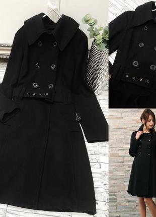Чёрное шерстяное пальто vero moda🖤1 фото