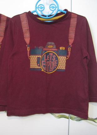 Реглан фирменная тонкая кофта кофточка лонгслив футболка с длинным рукавом для мальчика 3-4 года 104