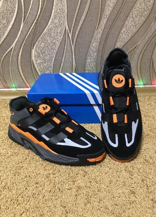 Adidas niteball 41-45 чоловічі кросівки black\orange рефлектив адідас2 фото