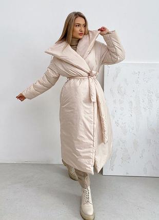 Дуте пальто пуховик ковдру в стилі oversize