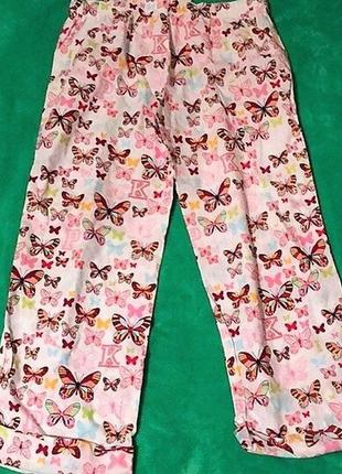 Victoria's secret pink butterflies cotton relaxed pants домашние штанишки /1871/3 фото