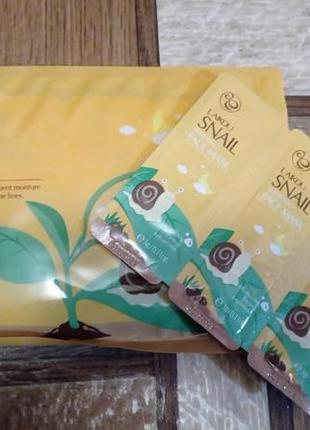 Нічна зволожуюча маска для обличчя з муцином равлики, laiko snail sleeping mask