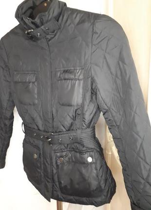 Демисезонная стеганная куртка под пояс от h&m\германия4 фото
