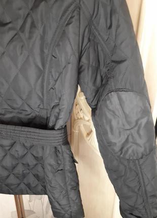 Демисезонная стеганная куртка под пояс от h&m\германия6 фото