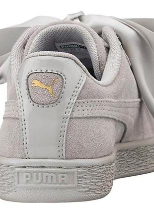 Женские кроссовки (sneakers) puma suede basket "heart satin" (362714 02)4 фото