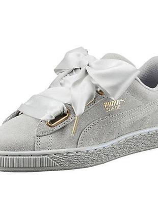 Женские кроссовки (sneakers) puma suede basket "heart satin" (362714 02)8 фото