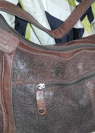Genuine leather ~ объёмная стильная кожаная сумка