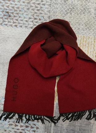 Стильный двусторонний шерстяной шарф hugo