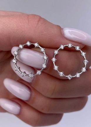 Срібні сережки в стилі мінімалізм, 925, срібло