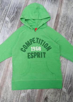 Кофта салатовая с капюшоном esprit на 6-7 лет