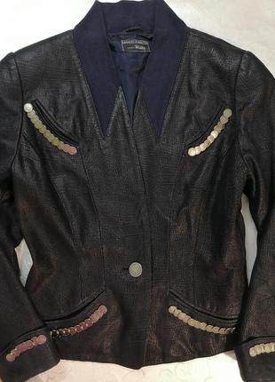Вінтажна австрійська куртка-піджак з натуральної шкіри від manuela walter вінтаж австрія