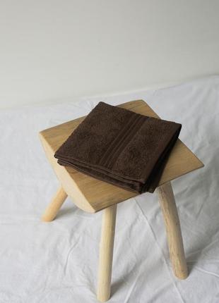 Махровое полотенце для рук и лица 50х90 см коричневый индия2 фото