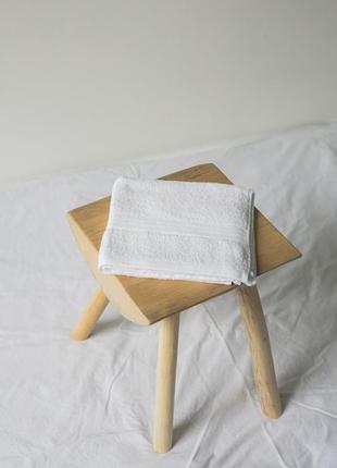 Махровое полотенце для рук и лица 70×140 см белый индия2 фото