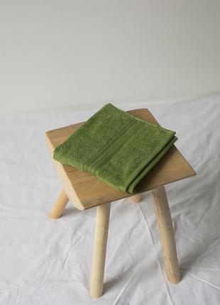 Махровое полотенце для рук и лица 70×140 см зеленый индия2 фото