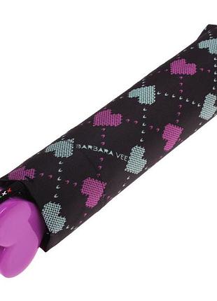 Зонт с сердечками  barbara vee ( механика ) арт.hr100 pr