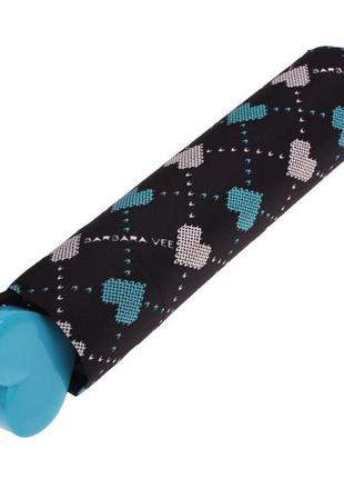 Зонт с сердечками  barbara vee ( механика ) арт.hr100 tq