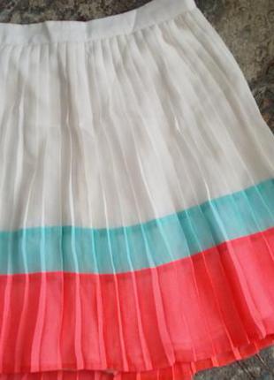 Шифоновая яркая, легкая  юбка на лето