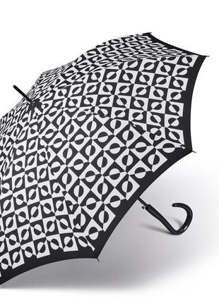 Черно-белый зонт трость pierre cardin ( автомат/полуавтомат ) арт. 82355-2