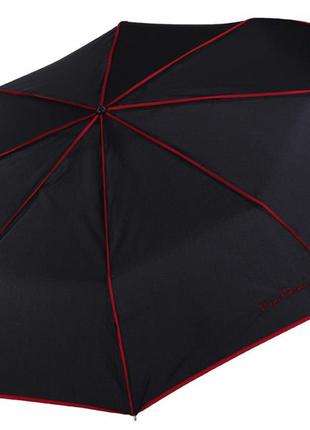 Черный зонт с красной окантовкой pierre cardin ( полный автомат ) арт. 82438
