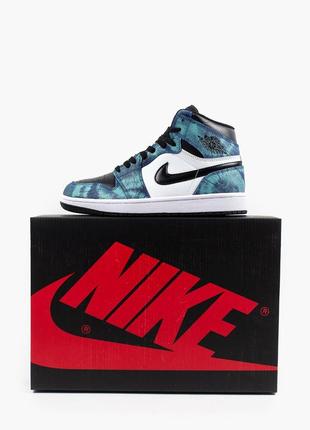 Кросівки шкіряні унісекс, кросівки high quality air jordan SOH iv 4 thunder tie dye