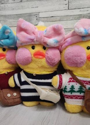 Мягкая игрушка уточка лалафафан / lalafanfan duck хит тик-тока! 30 см3 фото