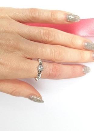 Кольцо из натурального серебряного гематита и фурнитуры milano lux