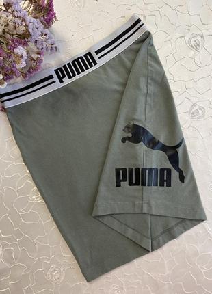 Спортивна юбка puma, широка резинка , лого, розмір с-м🔥