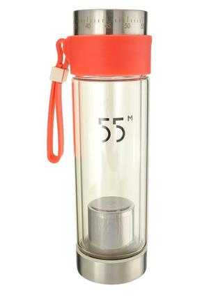 Пляшка скляна для води або чаю 400мл 2327101