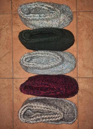 Тапочки носочки вязаные