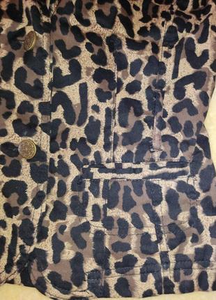 🔥красивий леопардовий піджак з коротким рукавом 💥5 фото
