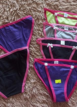 Хб трусики для девочек на 2-4 годика
