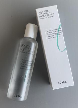 Тонер-ексфоліант з вітаміном с cosrx refresh aha bha vitamin c daily toner, 150 мл2 фото