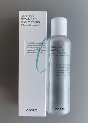 Тонер-ексфоліант з вітаміном с cosrx refresh aha bha vitamin c daily toner, 150 мл1 фото