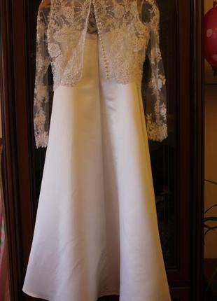 Оригинальное свадебное платье, фата свадебный костюм3 фото